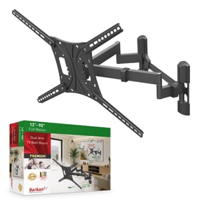 Barkan TV Wall Mount, 13 - 90 inch Patented Full Motion Flat / Curved Screen Bracket, Holds up to 132lbs, Extra Stable, Fits LED OLED LCD
