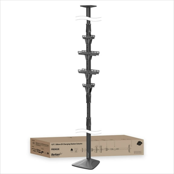 Barkan, Universal EV Charger Column, 137" Height, 5 Year Warranty, Weatherproof, for Level 1 and Level 2 EV chargers,