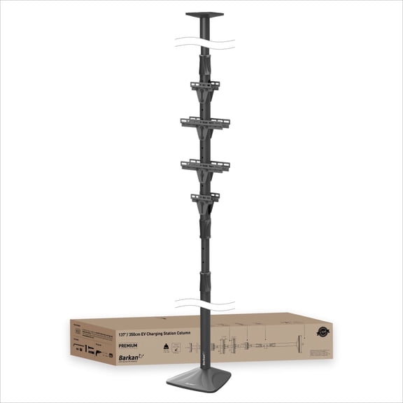 Barkan, Universal EV Charger Column, 137" Height, 5 Year Warranty, Weatherproof, for Level 1 and Level 2 EV chargers,