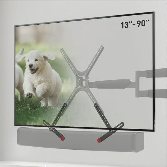 Barkan Universal No Drill Soundbar Mount for Speakers up to 19lbs. - Black