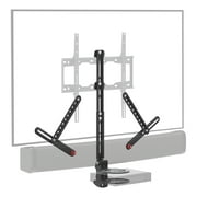 Barkan Universal Soundbar Mount & AV Shelf, Adjustable Bracket for Mounting Above or Under the TV, Sizes 13 - 80 inch, Fits Most of Sound Bars up to 14 lbs, Anti-Slip Clamp