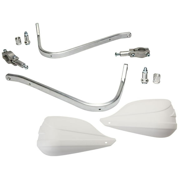 Barkbusters Universal Storm Two Point Mounted Handguard Kit White 7/8" Bars