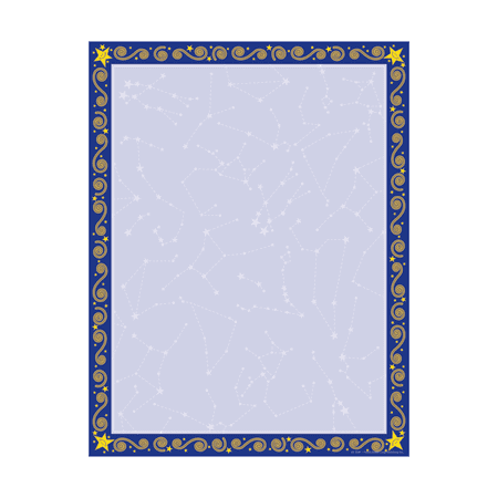 Barker Creek Computer Paper, 8 1/2" x 11", Reach For The Stars, Pack Of 50 Sheets