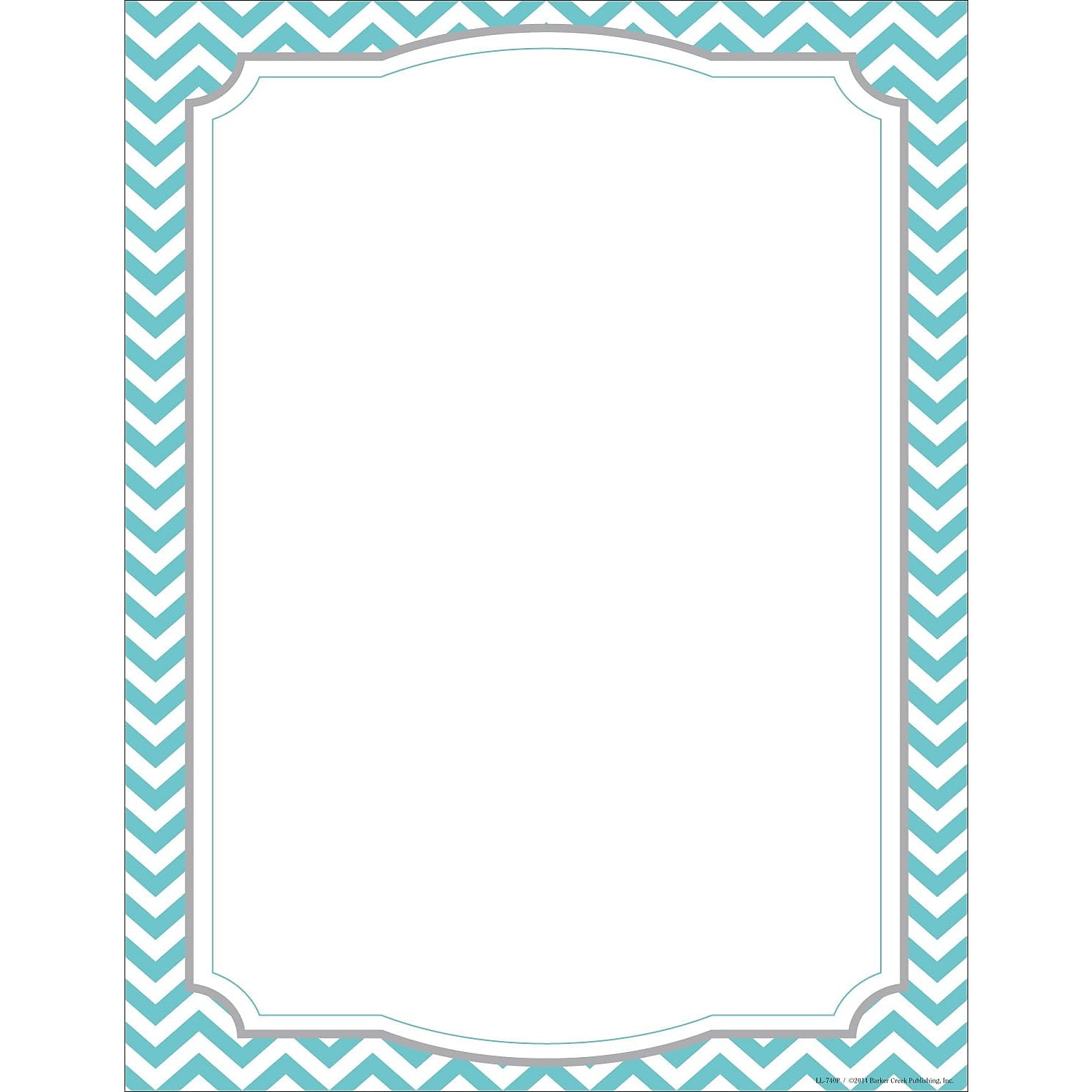 Barker Creek Computer Paper 8 12 x 11 Turquoise Chevron Pack Of 50