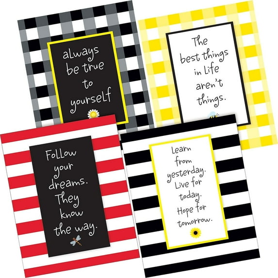 Barker Creek Be True to Yourself Art Print Set 4 Pieces per Set BC3101