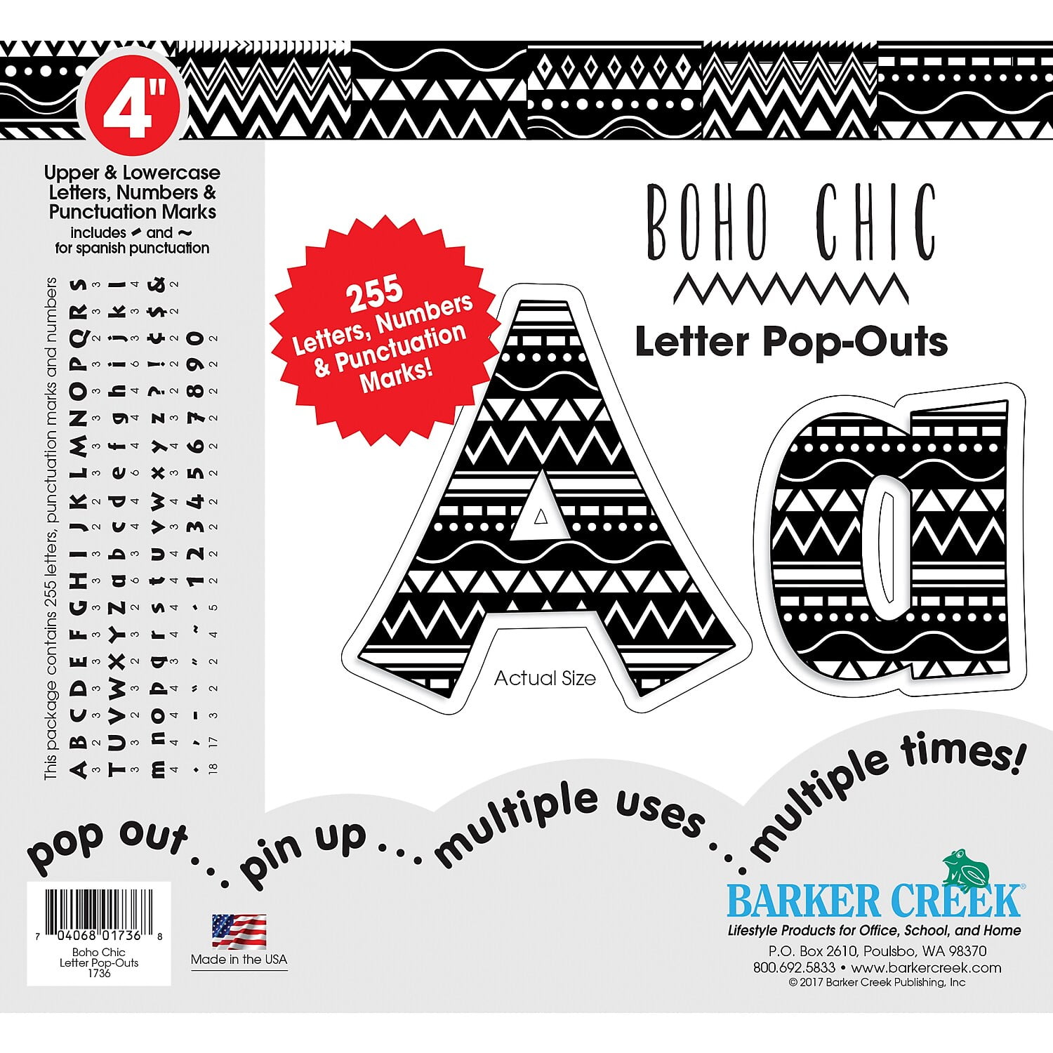 Glitter Cursive Alphabet Letter Stickers, 1-Inch, 50-Count Black