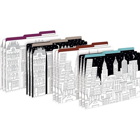 Barker Creek Bohemian Letter-Size File Folders • Multi-Design Set — 12/Set