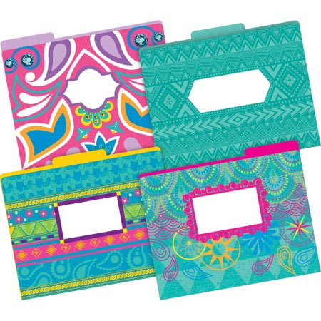 Barker Creek Bohemian Letter-Size File Folders  Multi-Design Set  12/Set