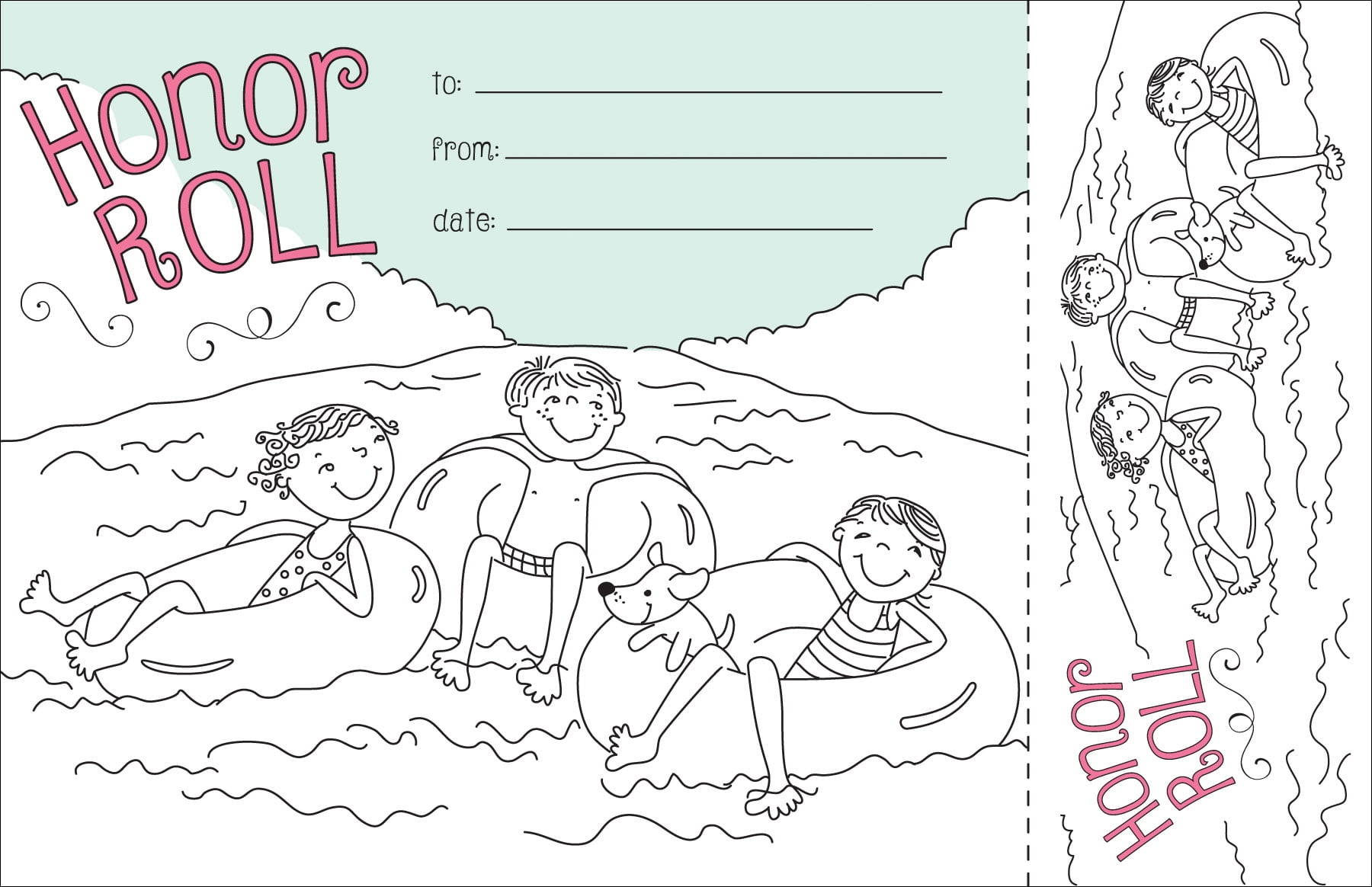 Barker Creek Color Me! Awards And Bookmarks Set, Honor Roll