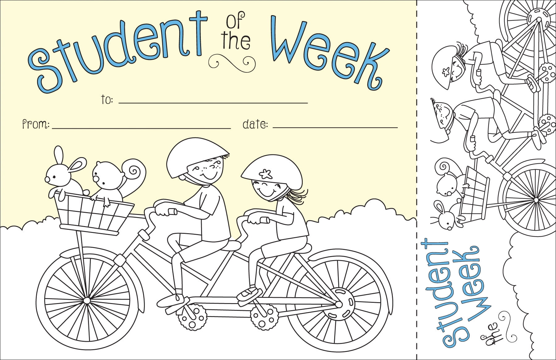 Barker Creek Color Me! Awards And Bookmarks Set, Student Of The Week ...