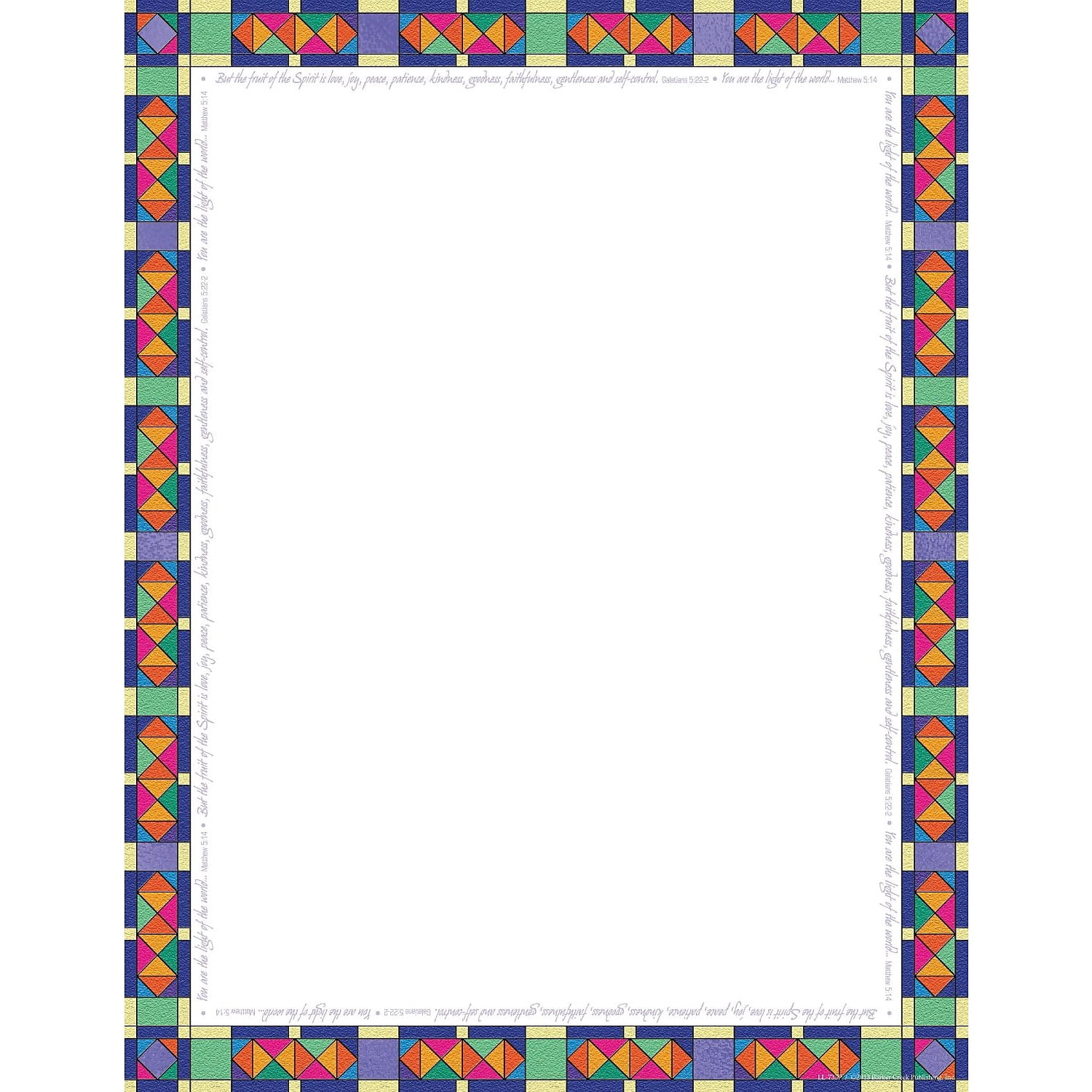 Barker Creek Computer Paper, 8 1/2" x 11", Stained Glass, Pack Of 50 ...
