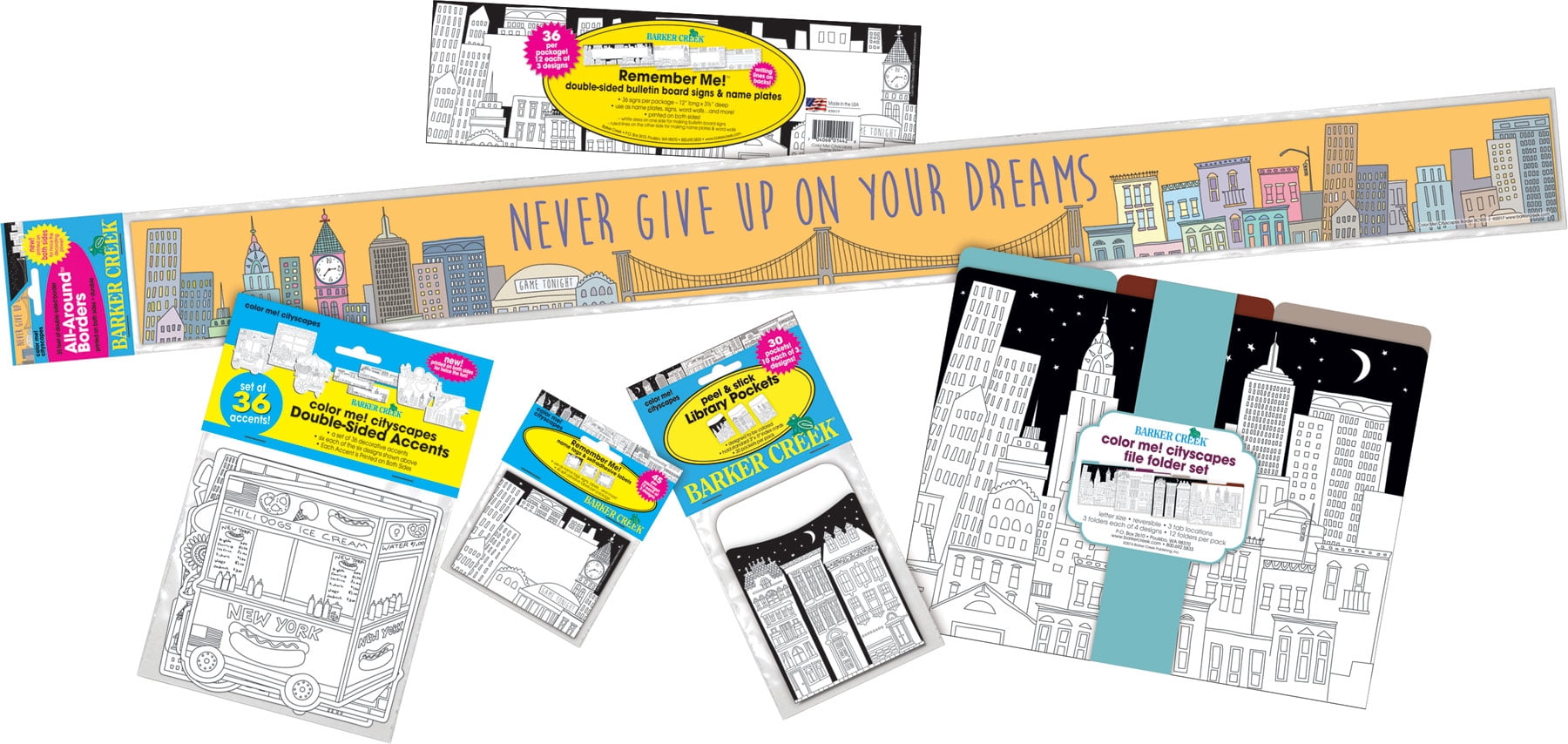 Barker Creek Decorate My Classroom - Color Me! Cityscapes