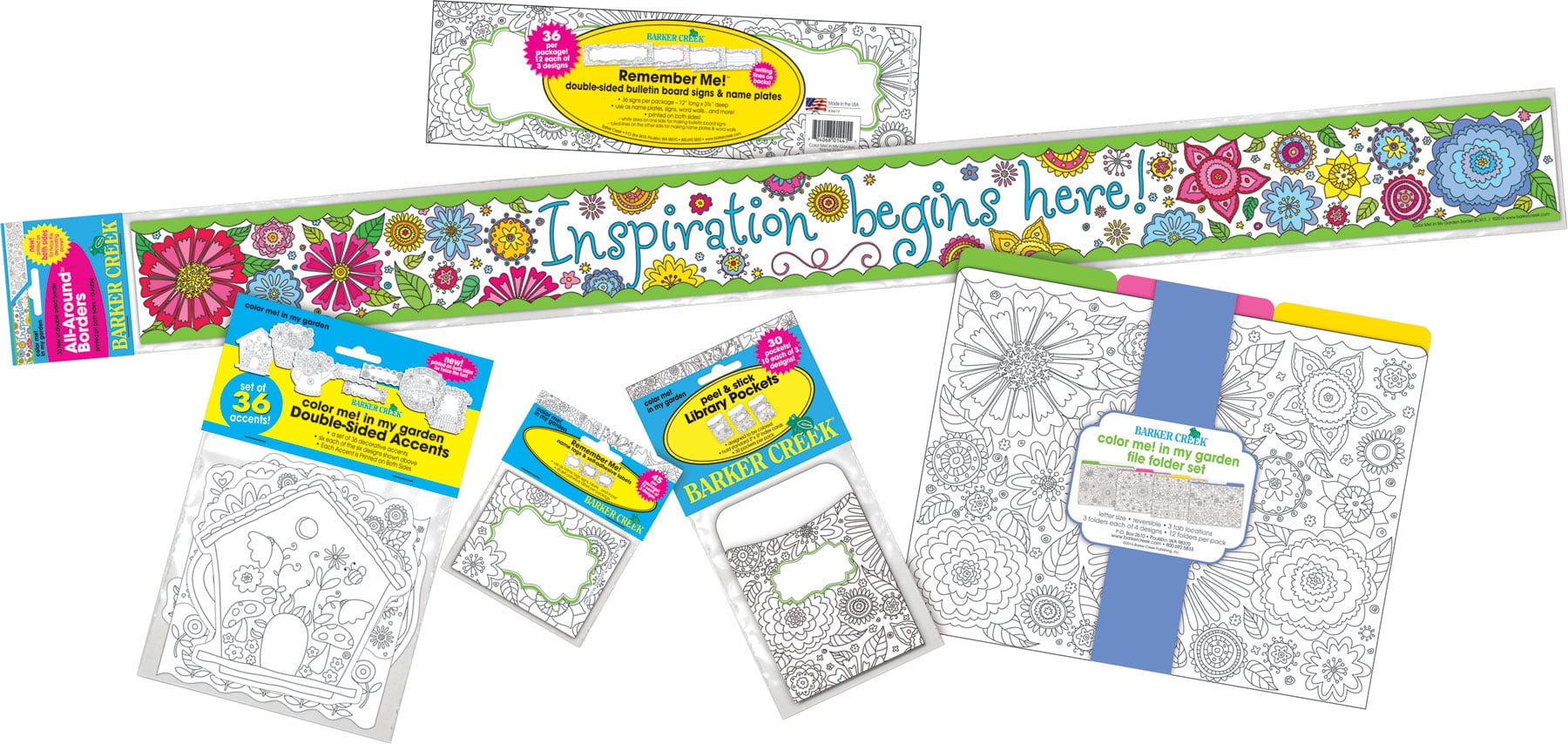 Barker Creek Decorate My Classroom - Color Me! In My Garden