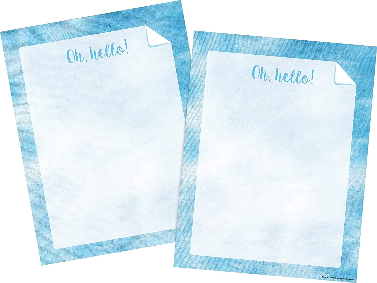 Barker Creek Designer Computer Paper 100 Sheet Set, Blue Tie-Dye, Decorative Paper, Stationery, 8.5" x 11", 100 sheets, Home, School, and Office Supplies (4337)