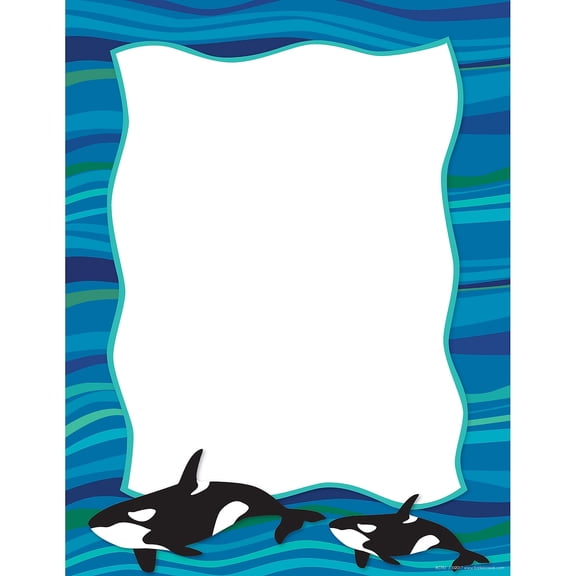 Barker Creek 8 1/2" x 11" Printer Paper Whales 50 per package BC761