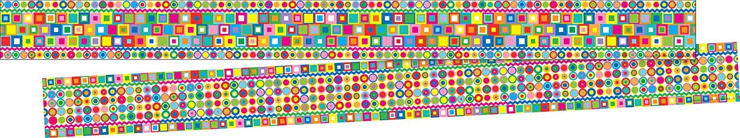 Barker Creek Double-Sided Border, Retro, for Bulletin Boards, Reception Areas, Halls, Break Rooms, Office, School, Home Learning Decor, 3 x 35 (942)