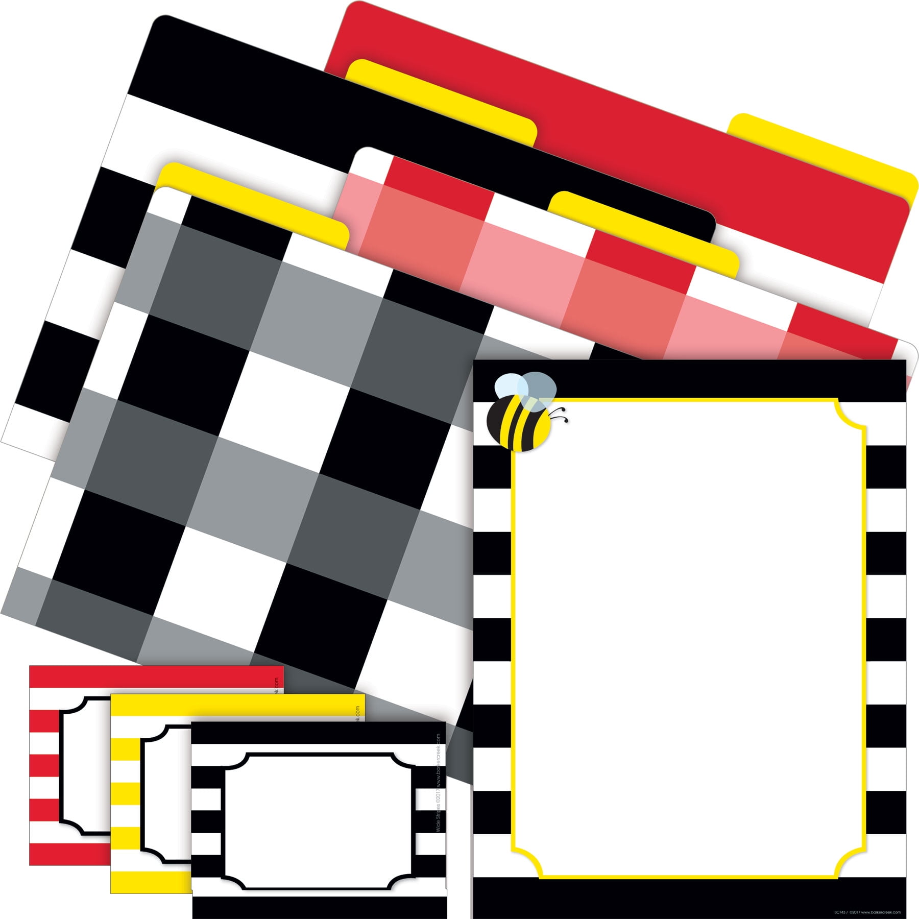 Barker Creek Multidesign Get Organized Kit, Letter Size, Buffalo Plaid