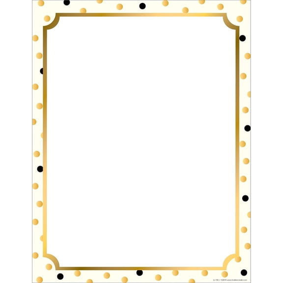 Barker Creek Gold Computer Paper 8-1/2" x 11" Multi-Color 50 Sheets/Pack (LL741)