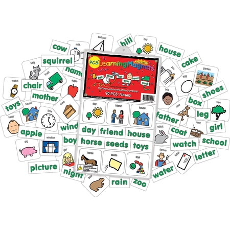 Barker Creek Learning Magnets ? 90 PCS Nouns ? 180 Pieces
