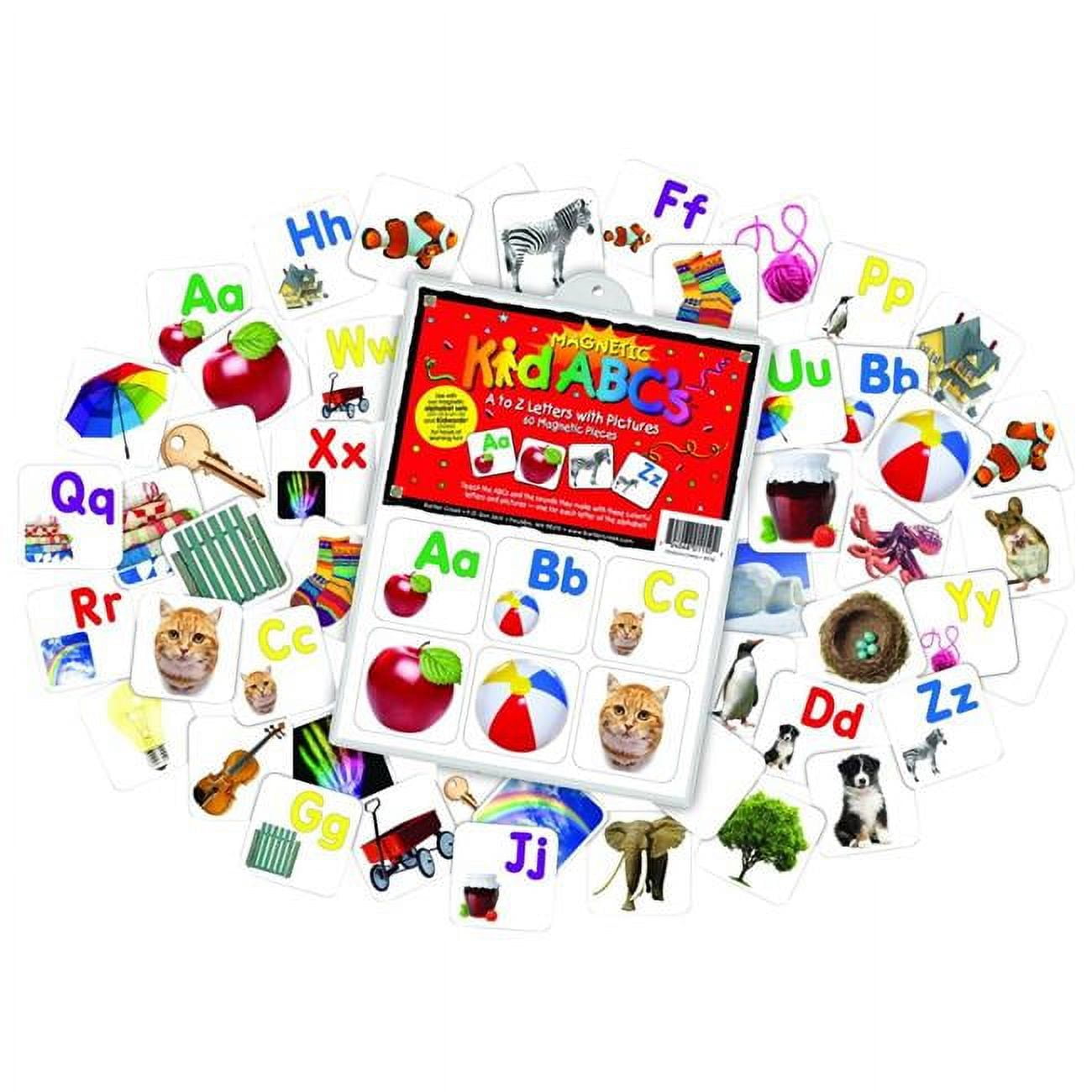 Barker Creek Learning Magnets ̶ Letters with Pictures ̶ 60 Pieces