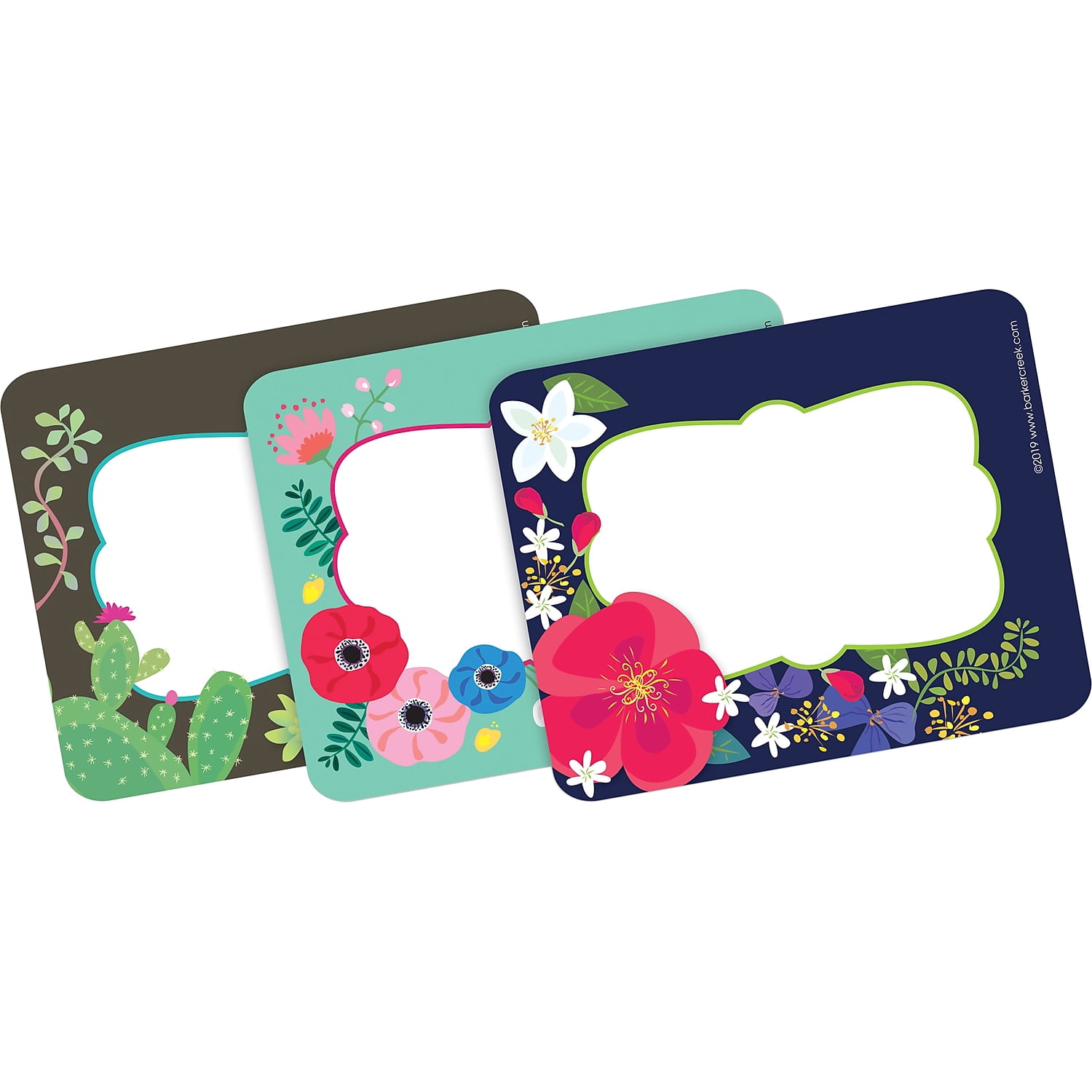 Barker Creek Name Tags/Self-Adhesive Labels Petals & Prickles Multi ...