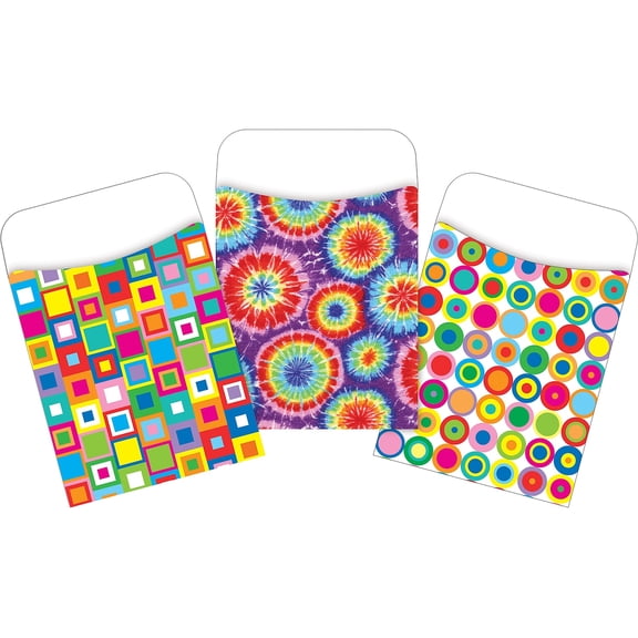 Barker Creek Peel & Stick Library Pockets Groovy 90/Set (4140)