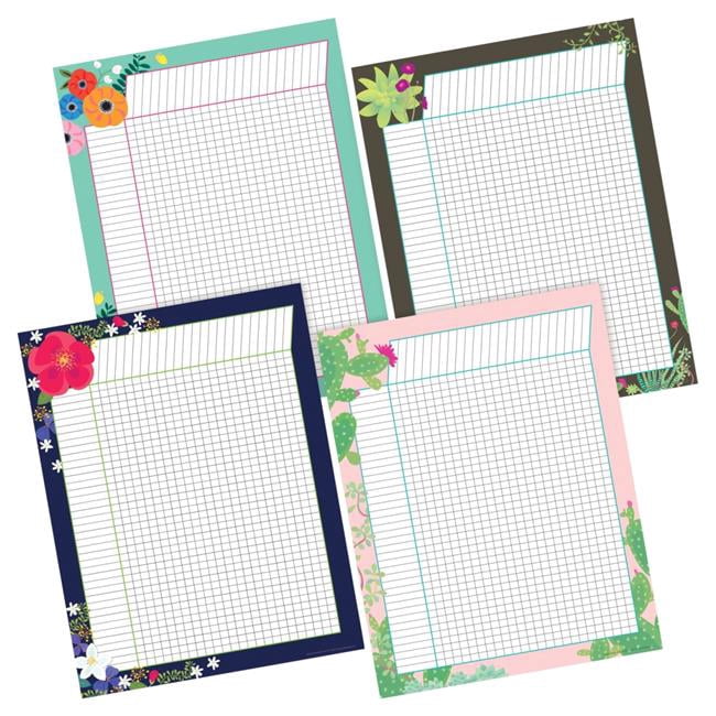 Barker Creek Petals & Prickles Incentive Chart Set ̶ 4 Charts - Walmart.com