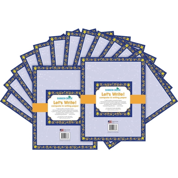 Barker Creek Reach for the Stars Computer Paper 100 Sheets/Set BC3621