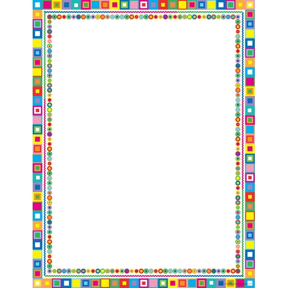 Barker Creek Retro Design Computer Paper, 8-1/2 x 11 Inches, 50 Sheets