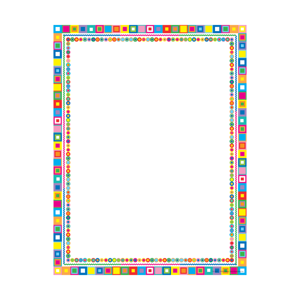 Barker Creek Retro Design Computer Paper, 8-1/2 x 11 Inches, 50 Sheets