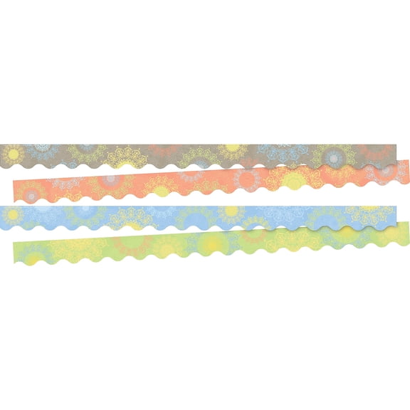 Barker Creek Celebrate Mindfulness Double-Sided Scalloped Border Set (4 Designs) - 78 Feet