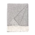 thumbnail image 1 of Barker Textiles Scandinavian 100% Wool Throw Blanket, 51x75 in Grey, 1 of 4