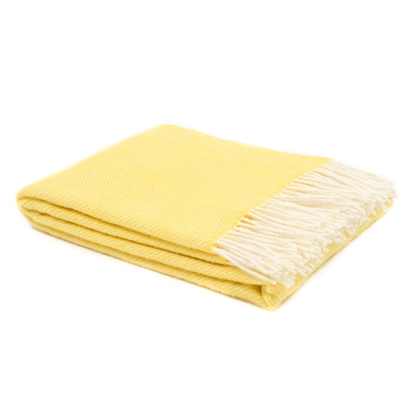 Barker Textiles Scandinavian 100% Wool Throw Blanket, 51x75 in Melon