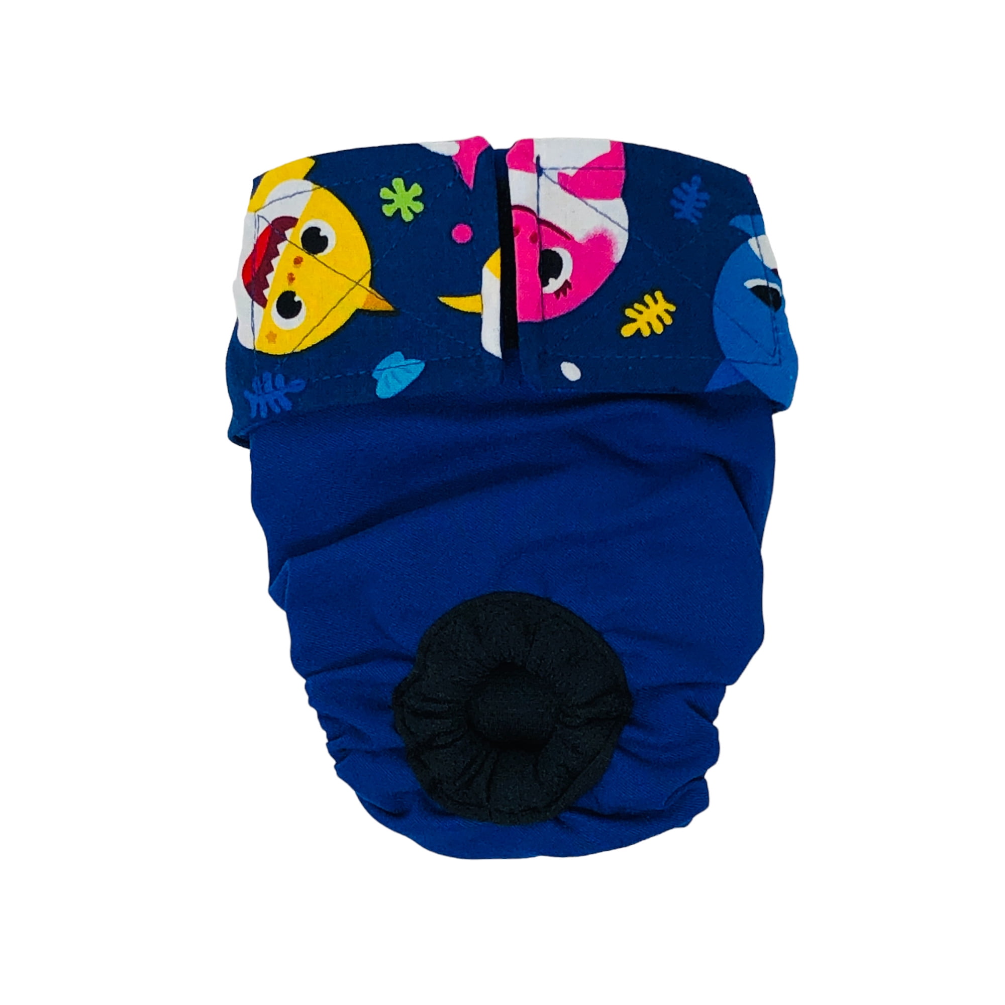Barkertime Blue Happy Shark on Blue Dog Diaper