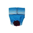 thumbnail image 1 of Barkertime Blue Stripes Premium Waterproof Premium Dog Diaper - Made in USA, 1 of 7