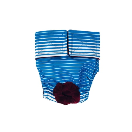 Barkertime Blue Stripes Premium Waterproof Premium Dog Diaper - Made in USA