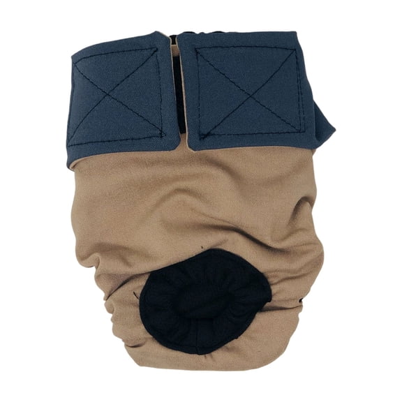 Barkertime Charcoal Gray on Brown Cat Diaper