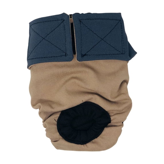 Barkertime Charcoal Gray on Brown Dog Diaper