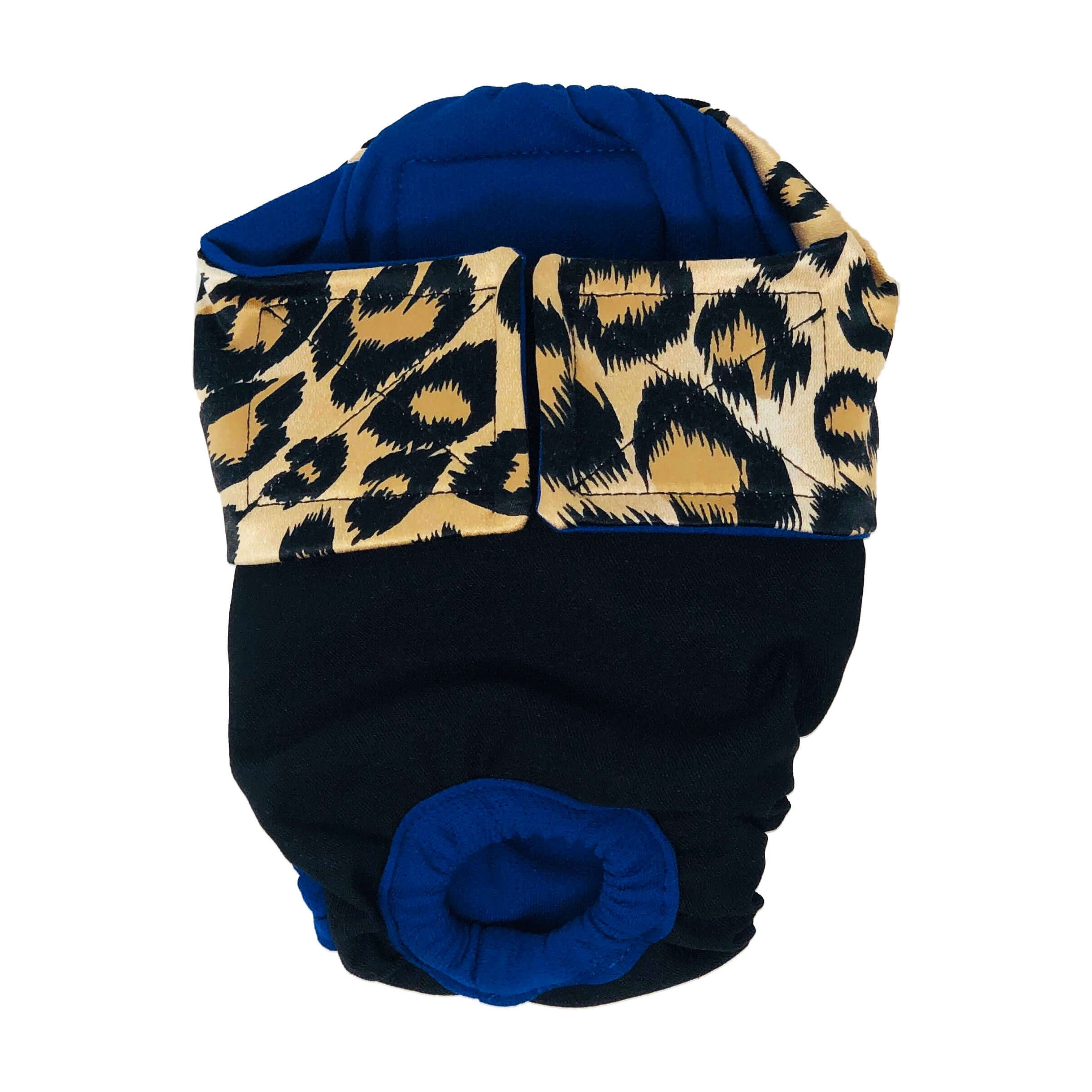 Barkertime Cheetah on Black Cat Diaper