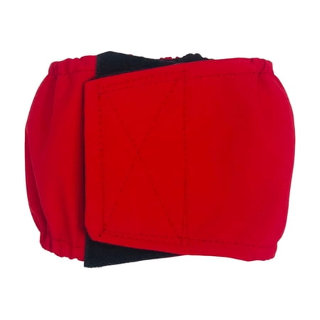 Barkertime Cherry Red Waterproof Washable Dog Belly Band Male Wrap - Made in USA