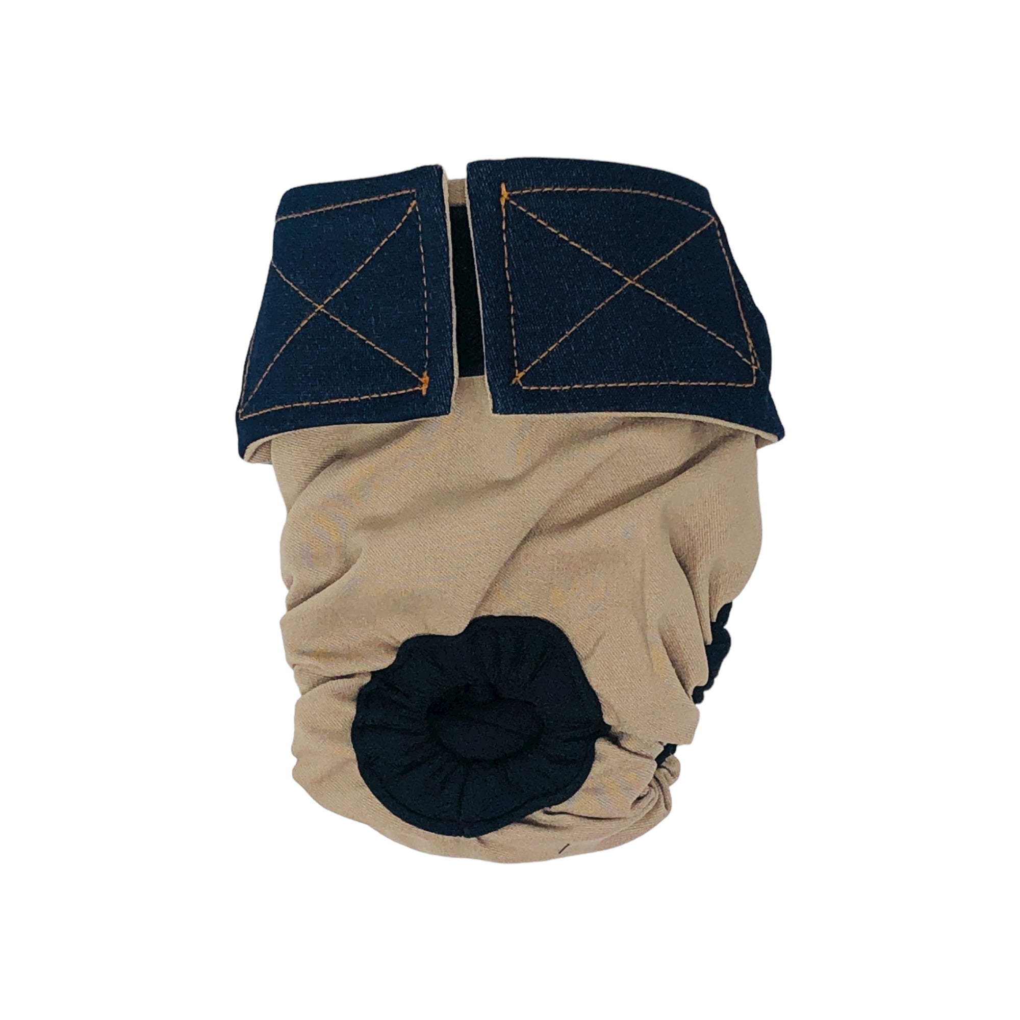 Barkertime Denim on Beige Dog Diaper