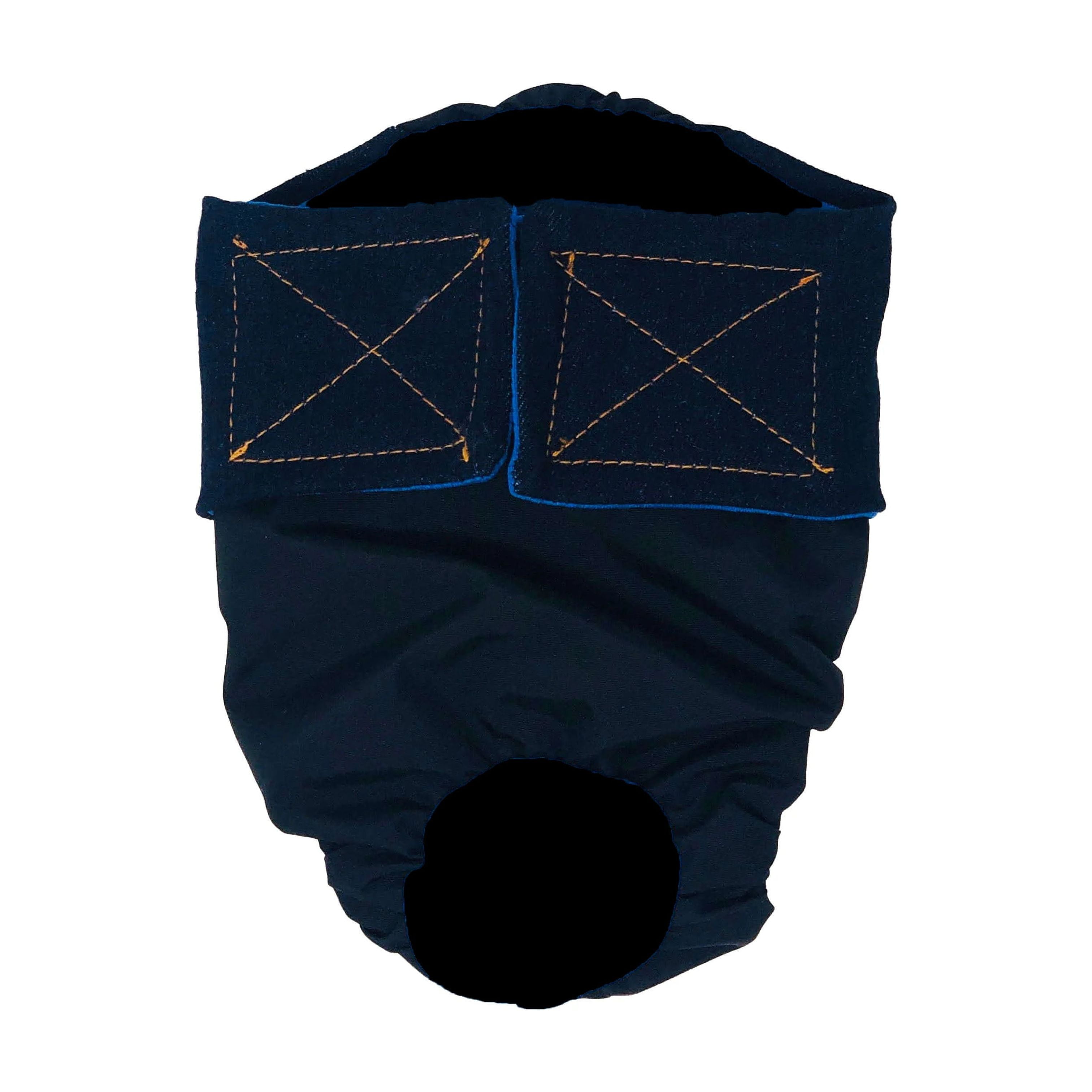 Barkertime Denim on Black Dog Diaper