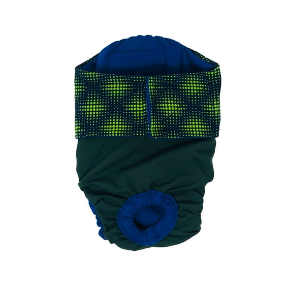 Barkertime Green Dots on Green Waterproof Premium Dog Diaper - Made in USA