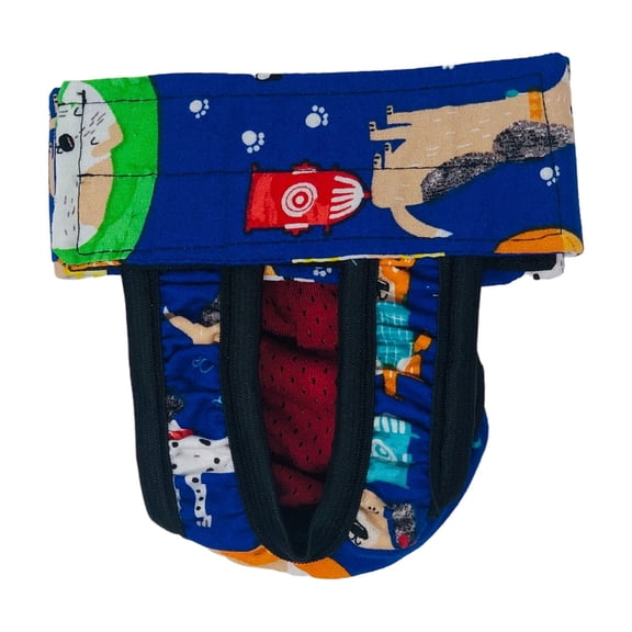 Barkertime Happy Doggie on Blue Dog Diaper Pull-up