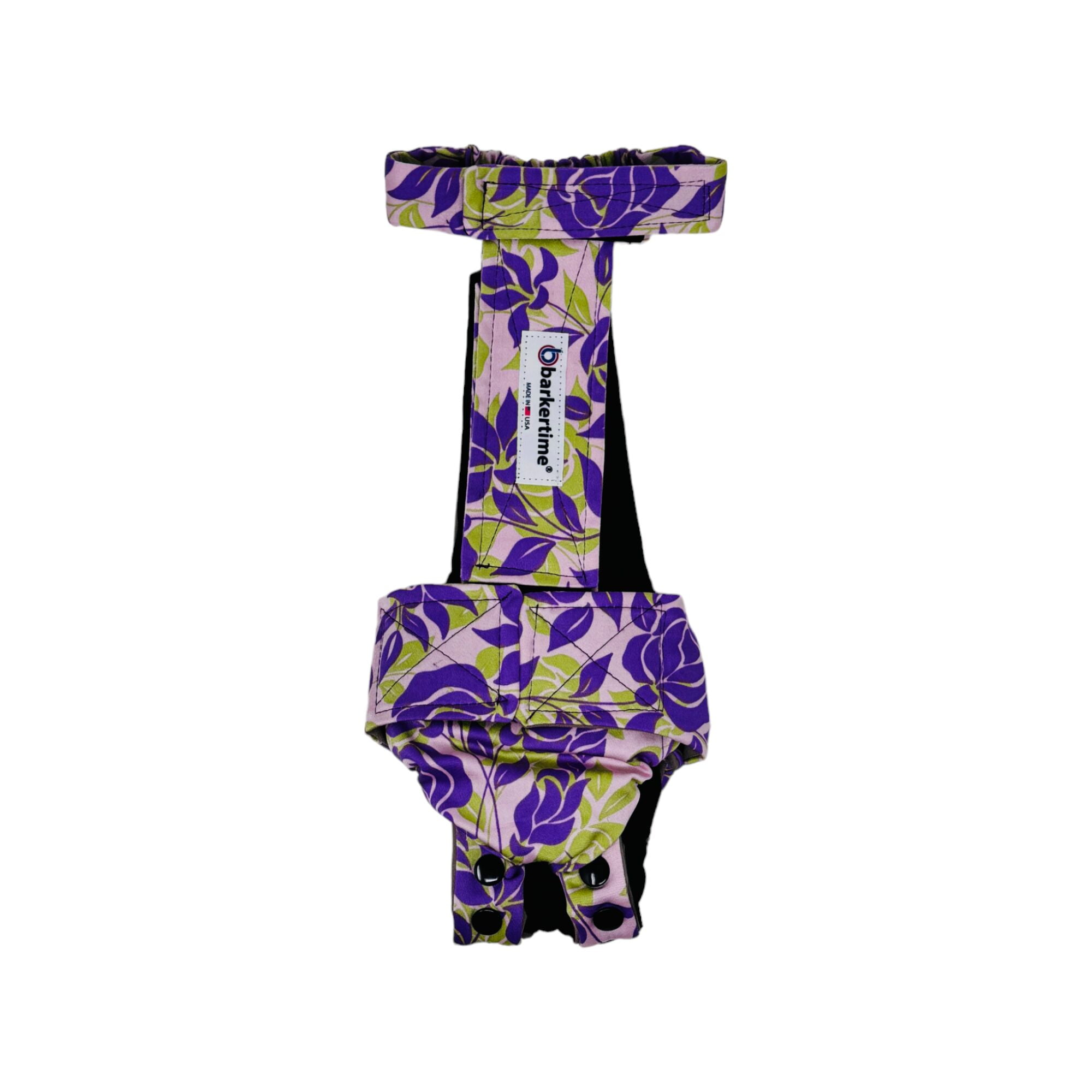 Barkertime Lavender Leaf Symphony Dog Diaper Snappy Overall