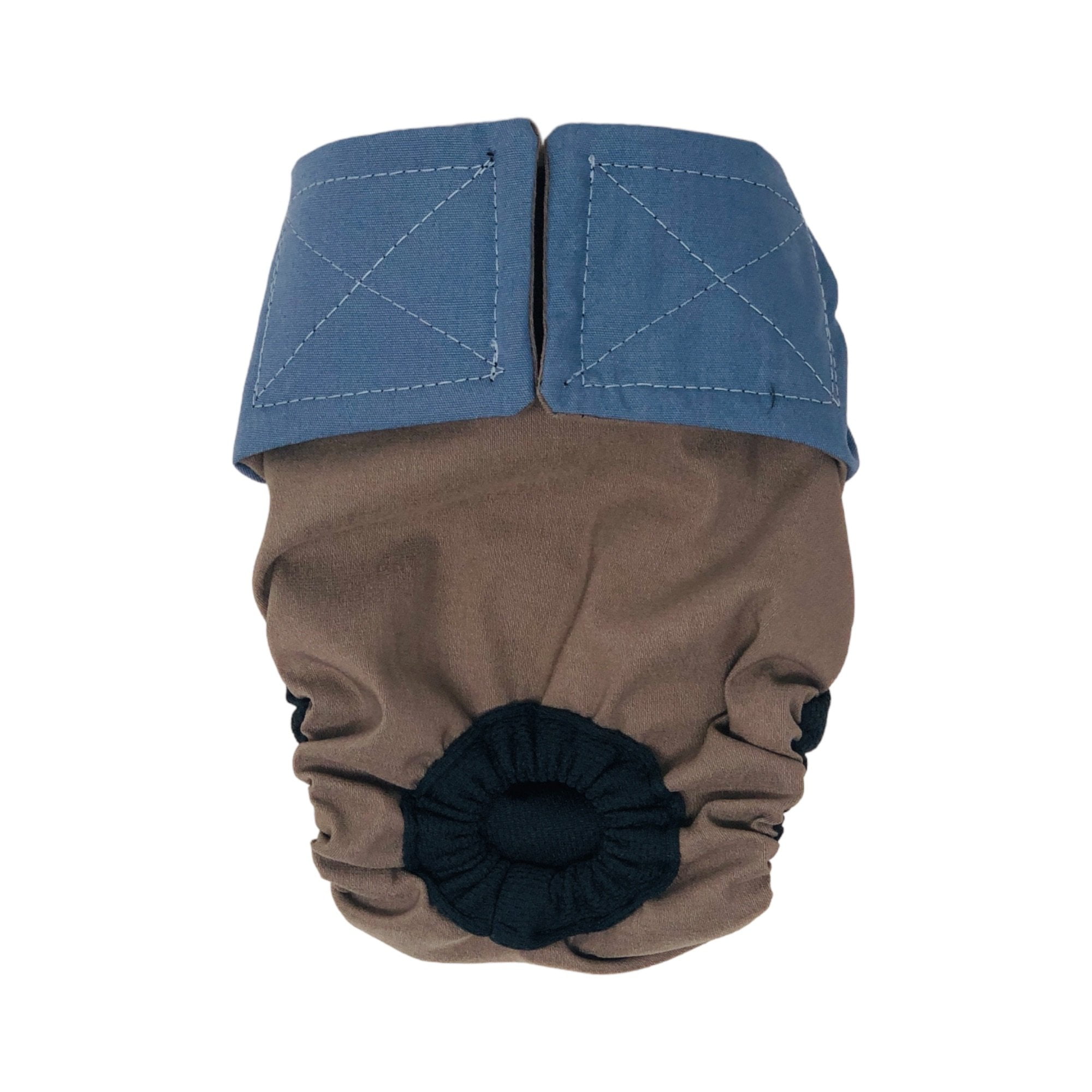 Barkertime Light Blue on Brown Dog Diaper