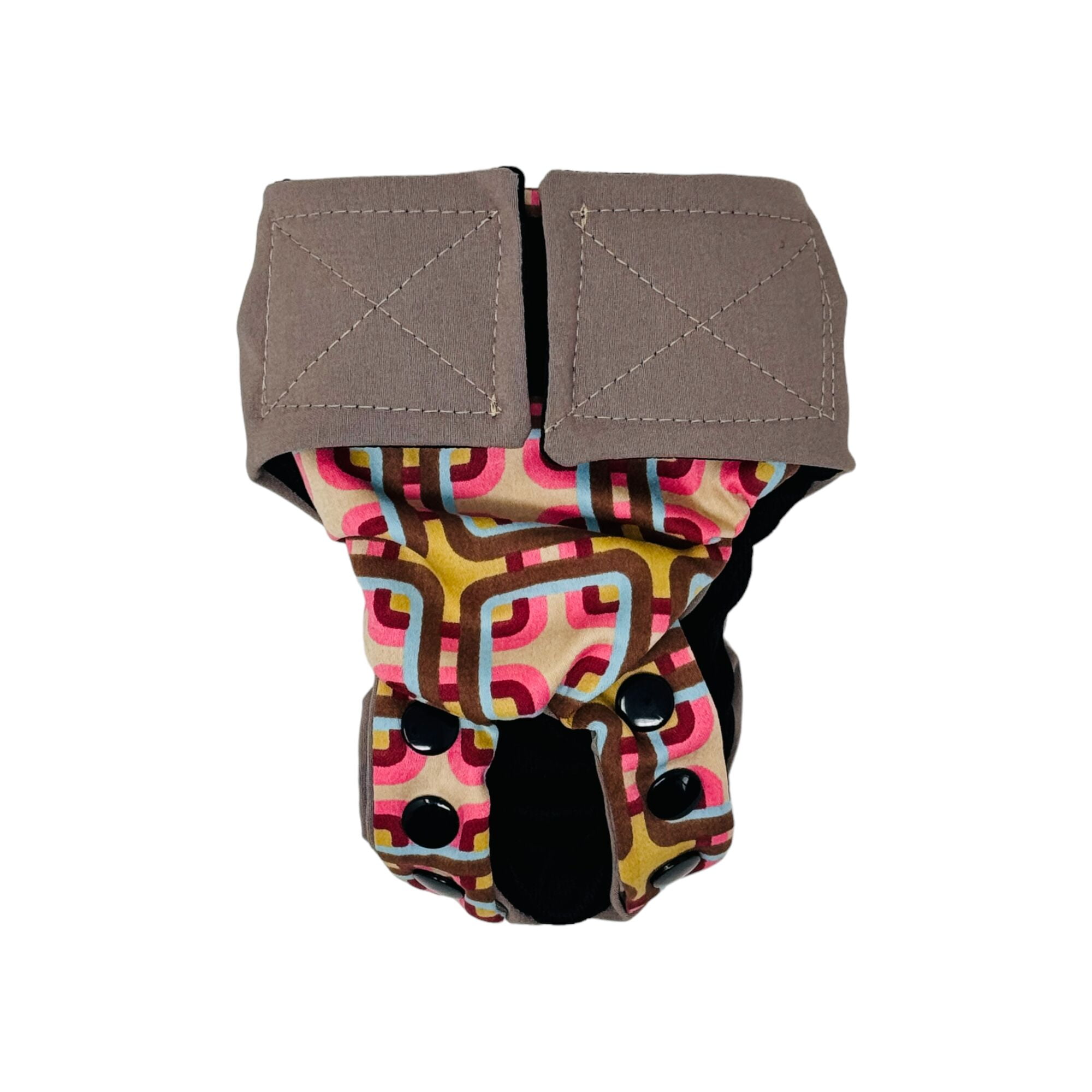 Barkertime Mid Century Pop on Beige Dog Diaper Snappy