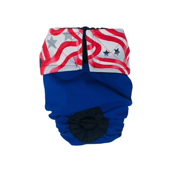 Barkertime Patriotic Stars on Blue Dog Diaper