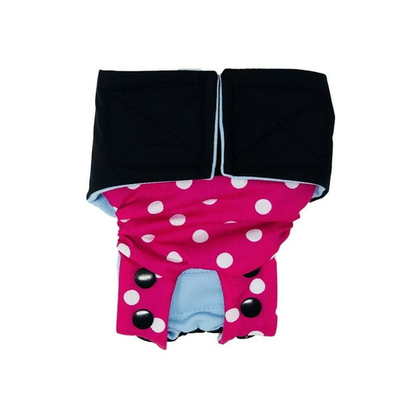 Barkertime Pink Polka Dot Cat Diaper Snappy