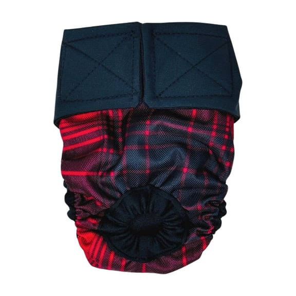 Barkertime Plaid to the Bone Cat Diaper